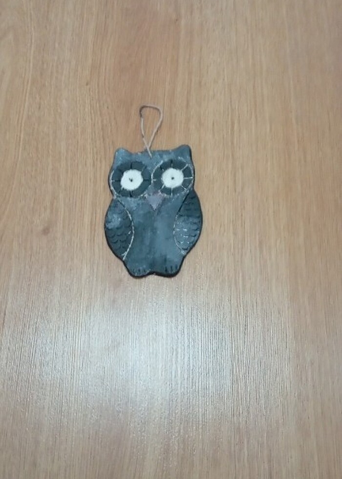 Siyah baykuş şekilde kapı süsü - Görsel 2