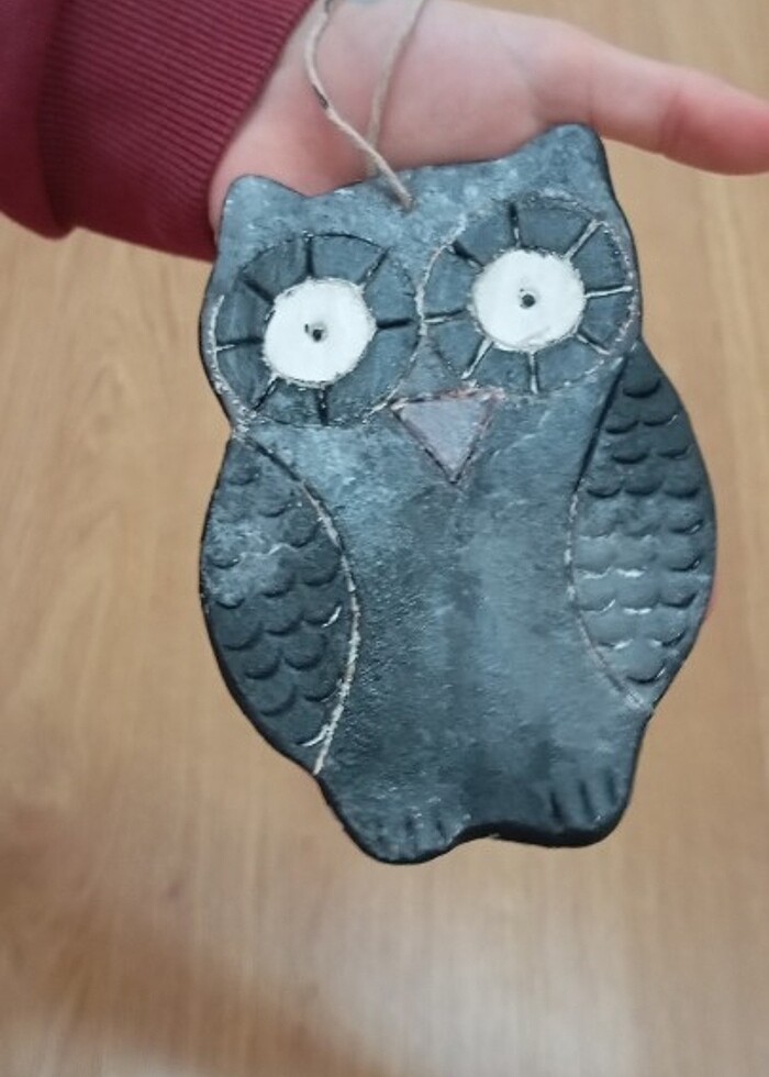 Siyah baykuş şekilde kapı süsü - Görsel 3