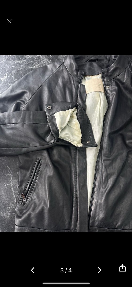 Kadın Siyah Deri Ceket - Görsel 4