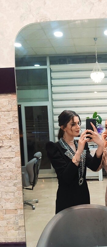 Şık abiye siyah midi boy