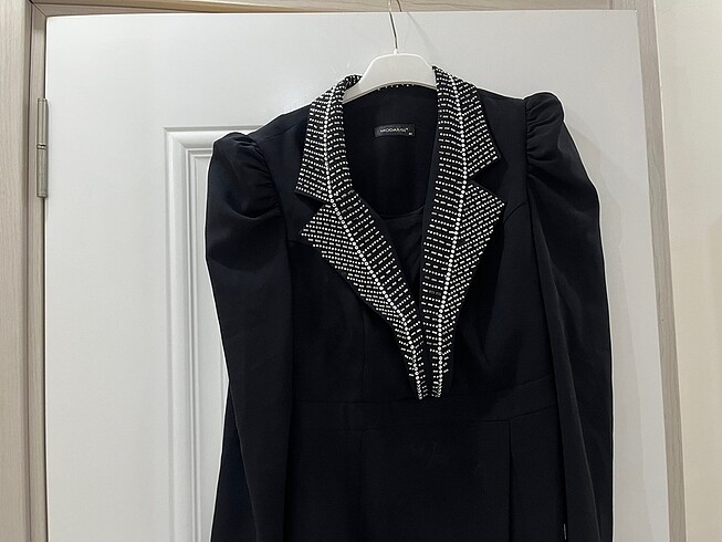 Şık abiye siyah midi boy - Görsel 5