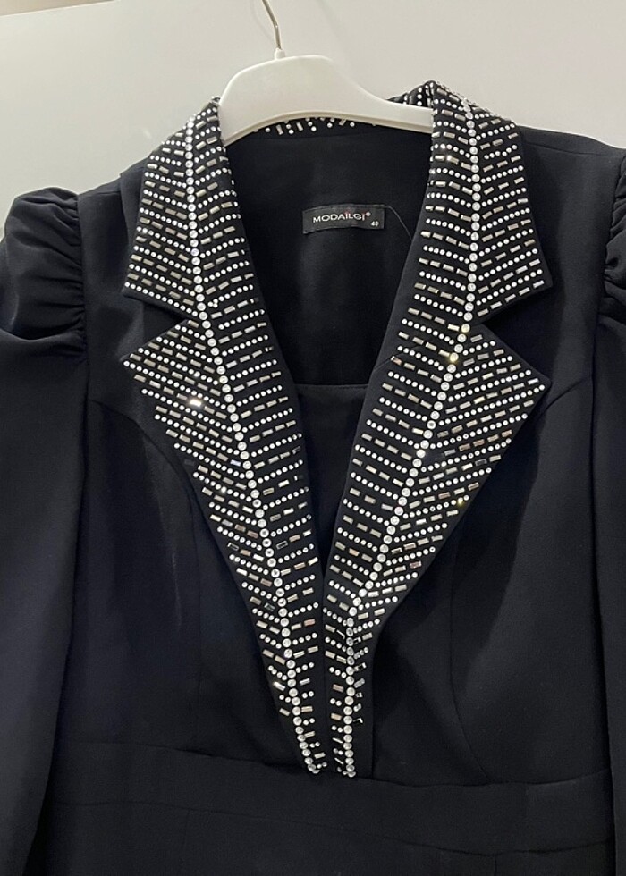 Şık abiye siyah midi boy - Görsel 2