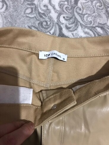 38 Beden camel Renk Deri pantolon