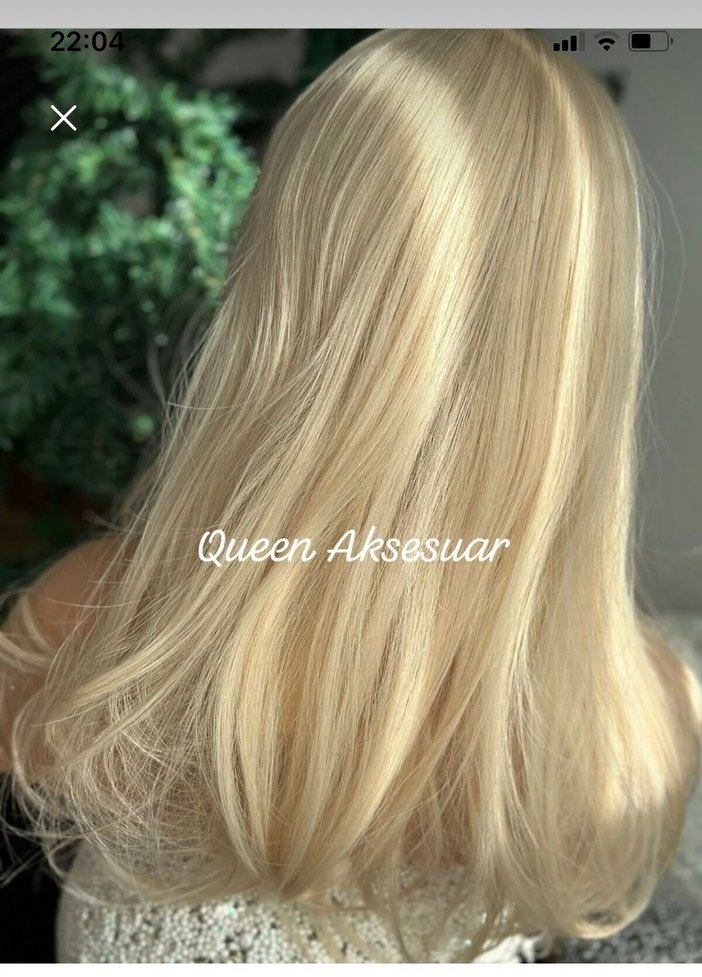 Sarı Peruk (fiber ısıya dayanıklı) - Görsel 4