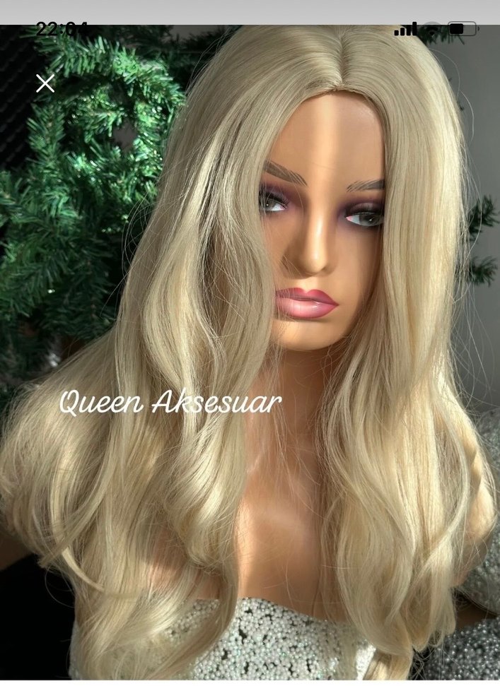 Sarı Peruk (fiber ısıya dayanıklı) - Görsel 3