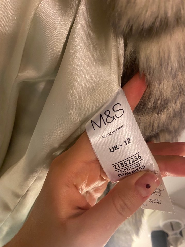 Bej Zebra Desenli Kadın Suni Kürk Ceket - Görsel 4