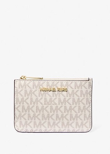 Beden beyaz Renk Michael Kors Beyaz Baskılı Deri Kadın Cüzdan