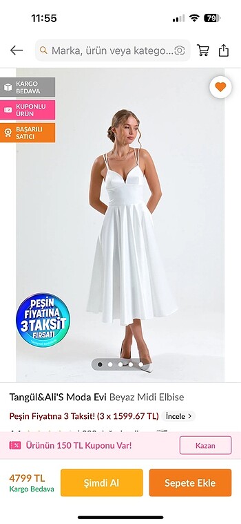 Beyaz elbise - Görsel 3