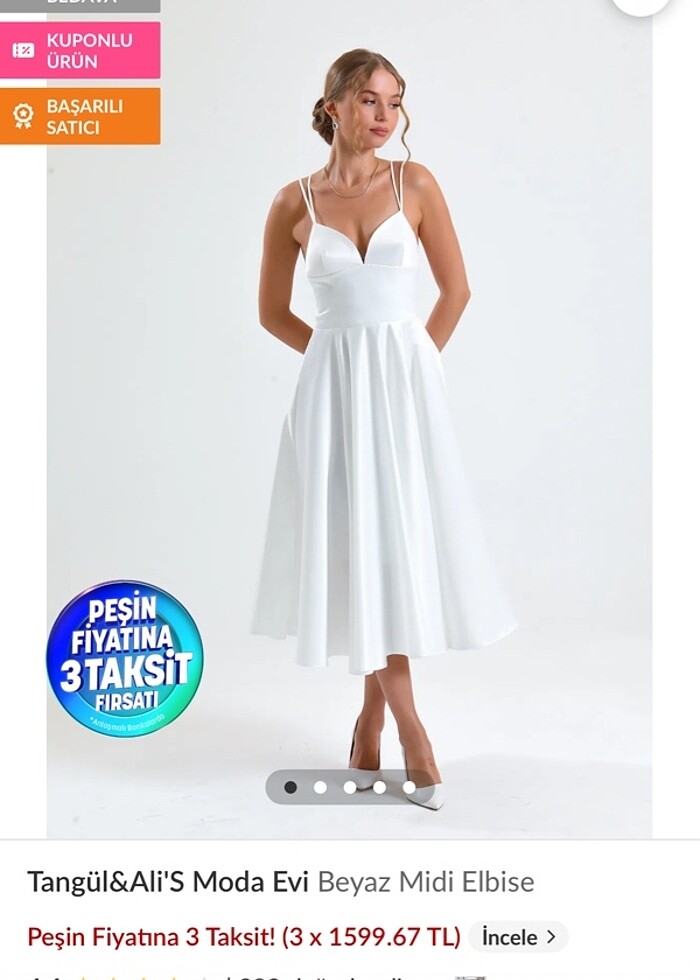 Beyaz elbise - Görsel 3