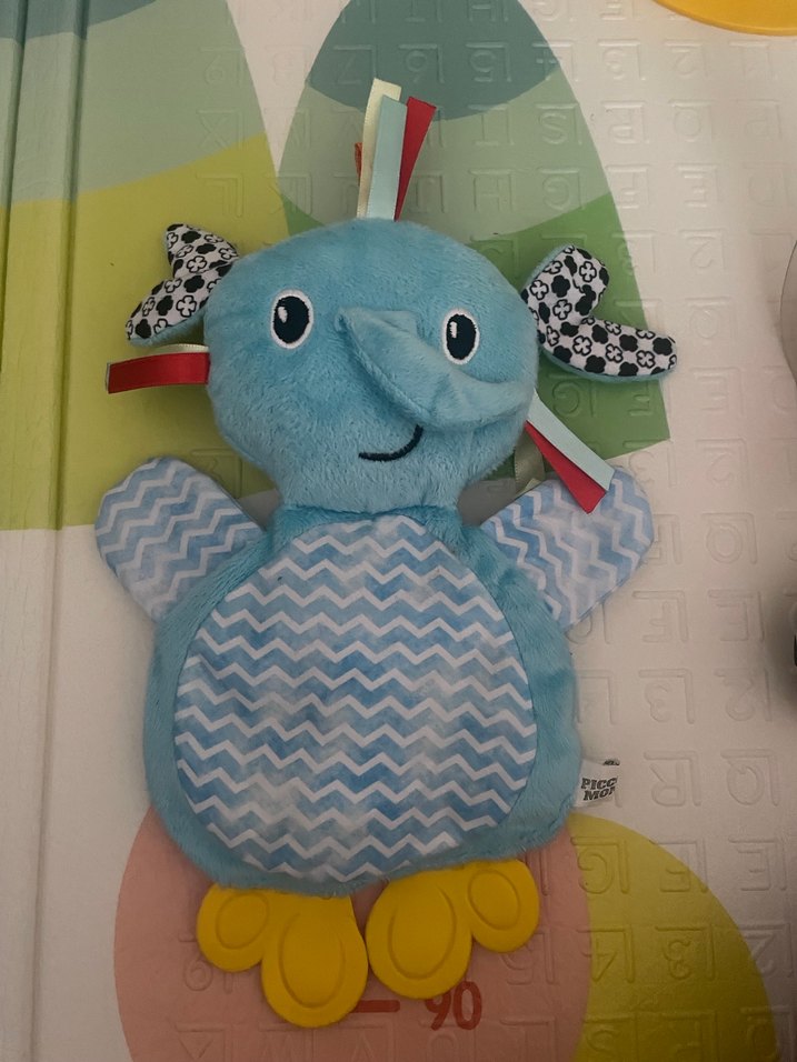 Turkuaz Renkli Peluş Oyuncak Fil - Görsel 2