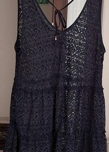 M BEDEN YENİ SİYAH DANTEL PLAJ ELBİSESİ . - Görsel 4