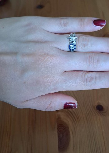 925 AYAR GÜMÜŞ KADIN YÜZÜK ÖLÇÜ 17 - Görsel 4