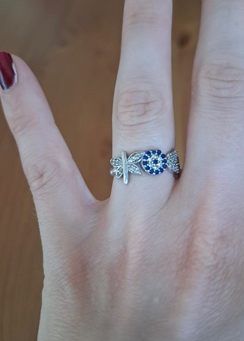 925 AYAR GÜMÜŞ KADIN YÜZÜK ÖLÇÜ 17 - Görsel 2