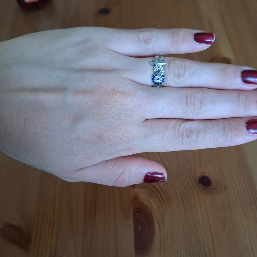 925 AYAR GÜMÜŞ KADIN YÜZÜK ÖLÇÜ 17 - Görsel 4