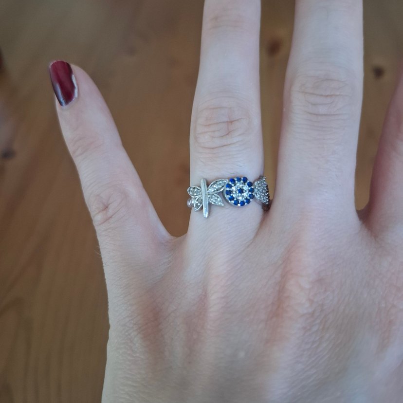 925 AYAR GÜMÜŞ KADIN YÜZÜK ÖLÇÜ 17 - Görsel 2