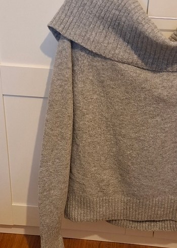 PULL&BEAR S Beden Gri Kadın Kazak - Görsel 8