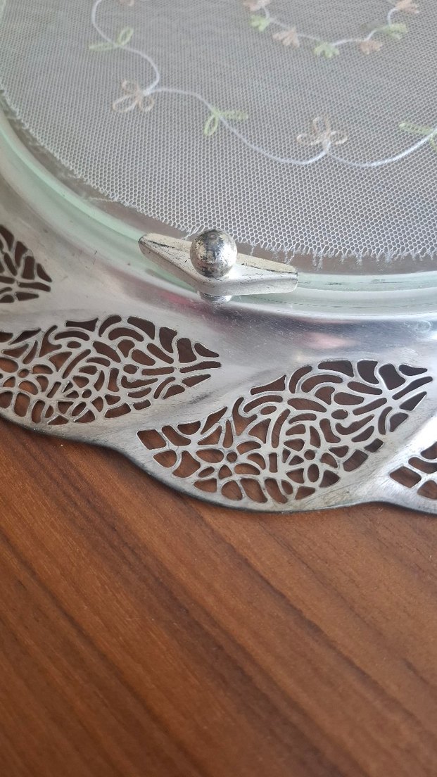 ANTİKA  ALMAN GÜMÜŞÜ BÜYÜK SUNUM TEPSİSİ. - Görsel 3