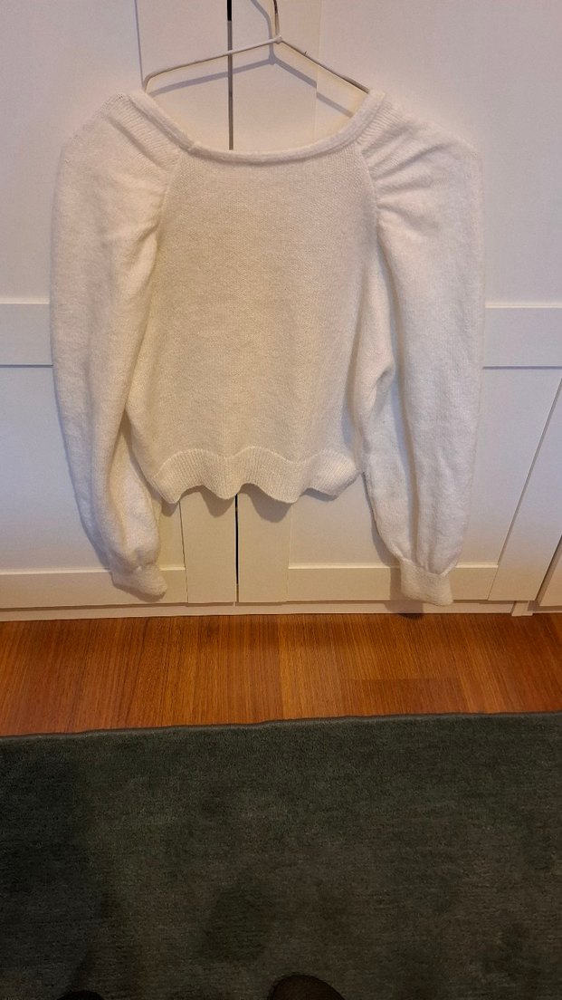 MANGO MARKA S Beden Düğmeli Beyaz V Yaka Kadın Hırka. - Görsel 5