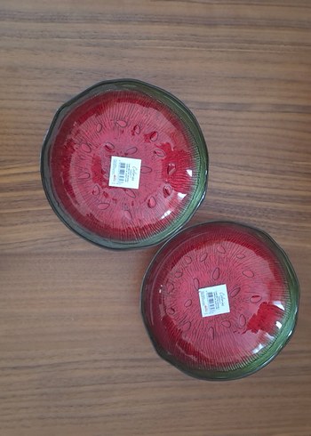 Beden İki adet karpuz desenli sunumluk kase