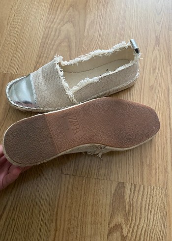 Bej Keten Kadın Dolgu Topuk Espadril - Görsel 3