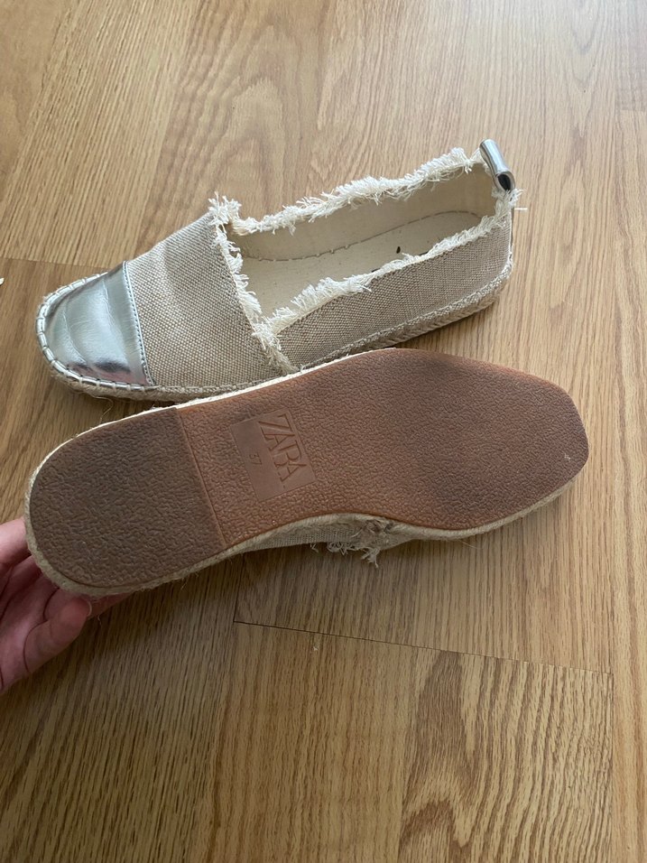 Bej Keten Kadın Dolgu Topuk Espadril - Görsel 3