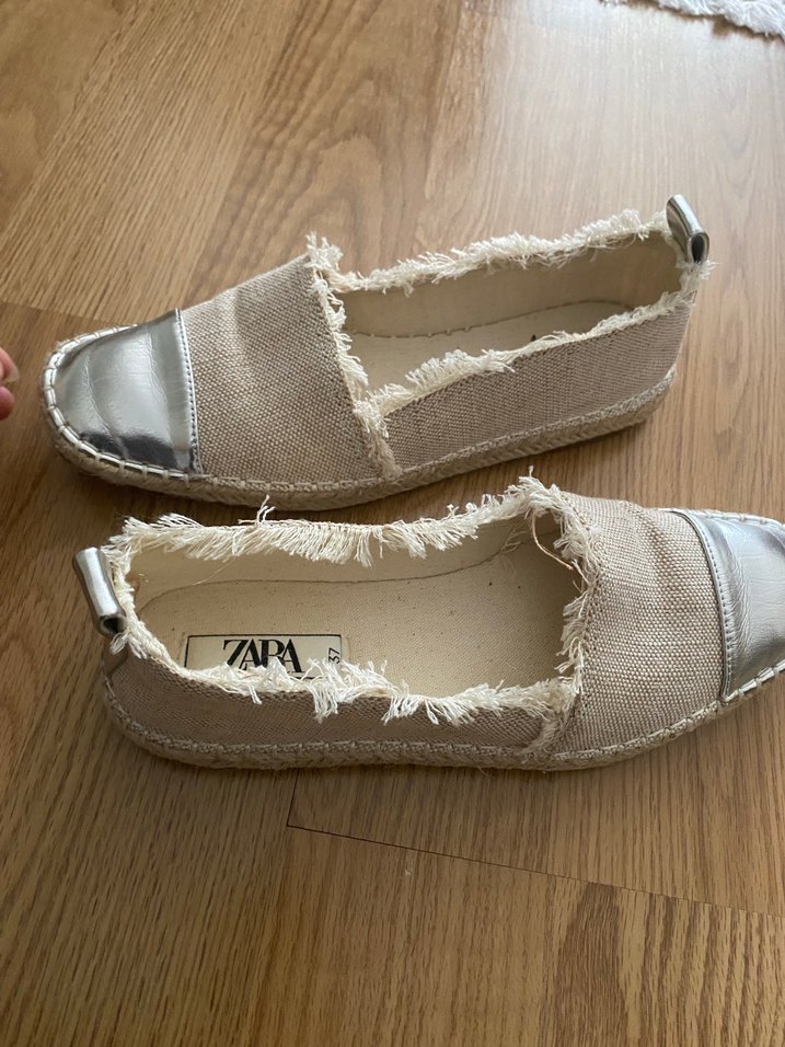 Bej Keten Kadın Dolgu Topuk Espadril - Görsel 4