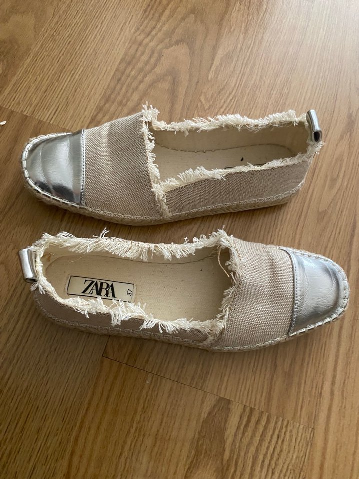 Bej Keten Kadın Dolgu Topuk Espadril - Görsel 2