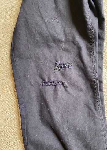 40 Beden Siyah Kadın Denim Normal Kesim Pantolon