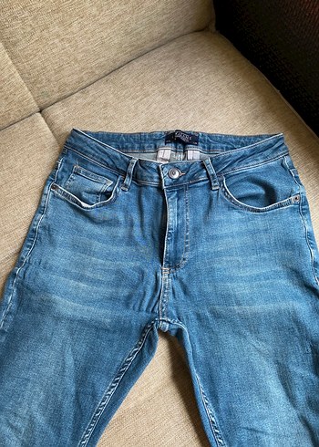 32 Beden mavi Renk Kadın Mavi Denim Regular Fit Jean