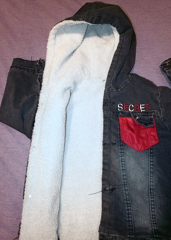 Düğmeli Gri Erkek Çocuk Kot Ceket - Görsel 2