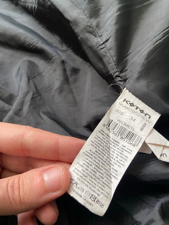 Koton Düğmeli Kaşe Kaban - Görsel 5