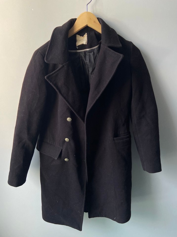 Koton Düğmeli Kaşe Kaban - Görsel 3