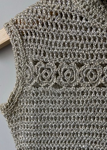 Bohem Örgü Motif Kolsuz Büstiyer - Görsel 2