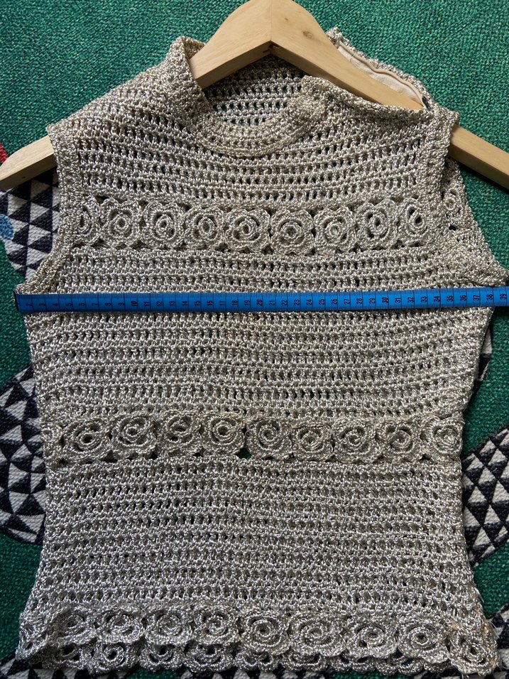 Bohem Örgü Motif Kolsuz Büstiyer - Görsel 5