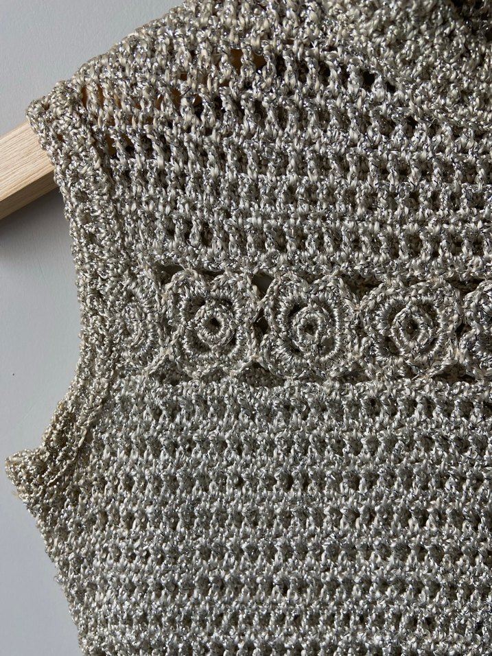 Bohem Örgü Motif Kolsuz Büstiyer - Görsel 2