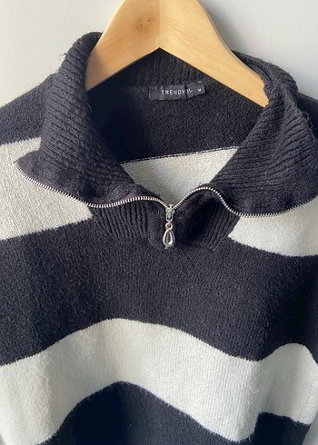 Fermuarlı yün kazak - Görsel 2