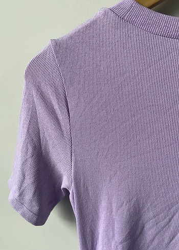 H&M Büzgülü Lila Elbise - Görsel 4