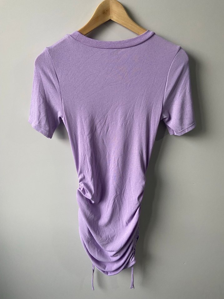 H&M Büzgülü Lila Elbise - Görsel 3