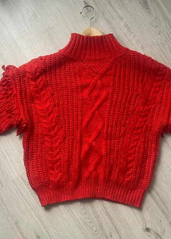 Mango boğazlı kalın Örgü Kazak - Görsel 5