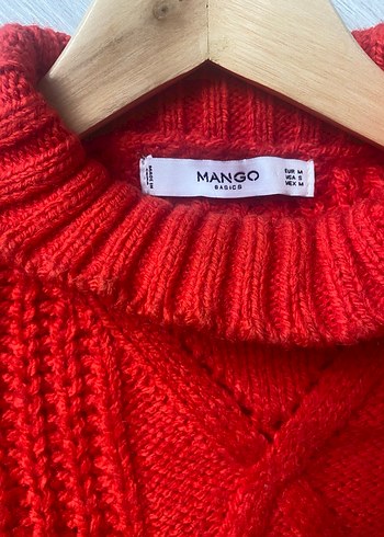 Mango boğazlı kalın Örgü Kazak - Görsel 7