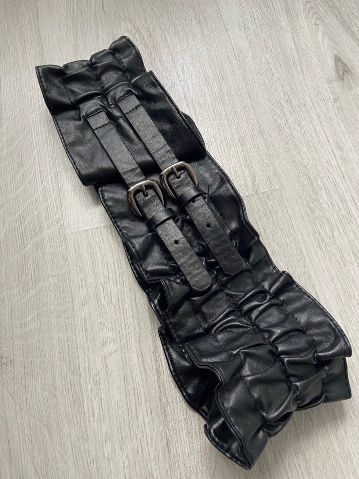 Lastikli Gothic Deri Kemer/Korse - Görsel 2