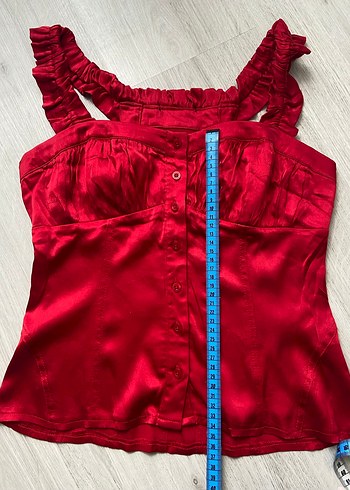 Bebe Kırmızı Saten Büstiyer - Görsel 6