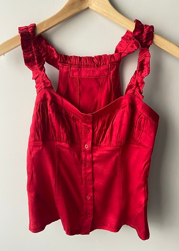 Bebe Kırmızı Saten Büstiyer - Görsel 2