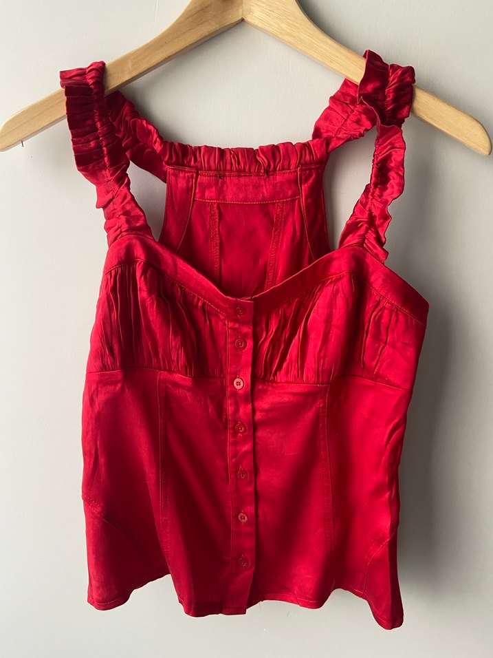 Bebe Kırmızı Saten Büstiyer - Görsel 2