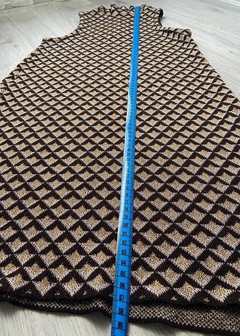 Retro Desen Midi Elbise - Görsel 5