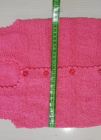 Diğer El örgüsü Pembe bebek yeleği