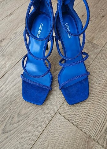 40 Beden mavi Renk Mavi Süet Stiletto Topuklu Kadın Ayakkabı