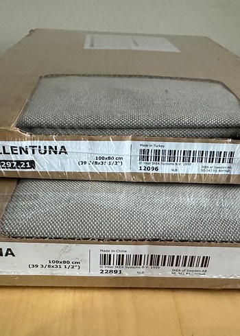 Ikea Vallentuna Kolçak Kılıfları - 2 Adet Bej, 1 Adet Gri - Görsel 4