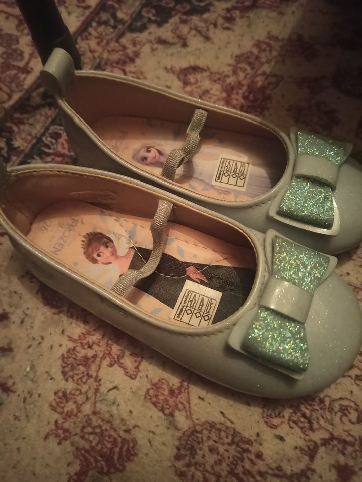 Kız Çocuk Yeşil Baskılı Lastik Babet - Görsel 2