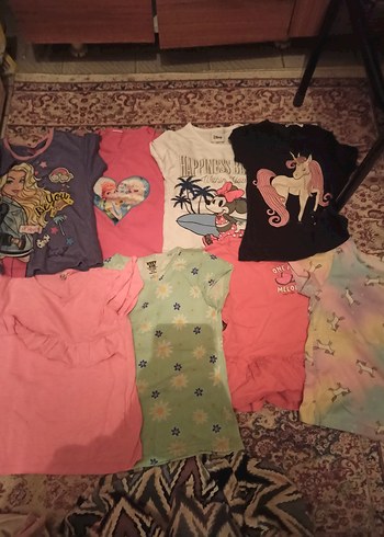 Kız Çocuk Pembe Kısa Kollu Baskılı Tişört - Görsel 3